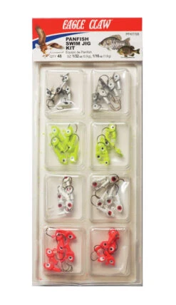 Eagle Claw Panfish Swim Jig Kit 48-Piece Jighead Assortment