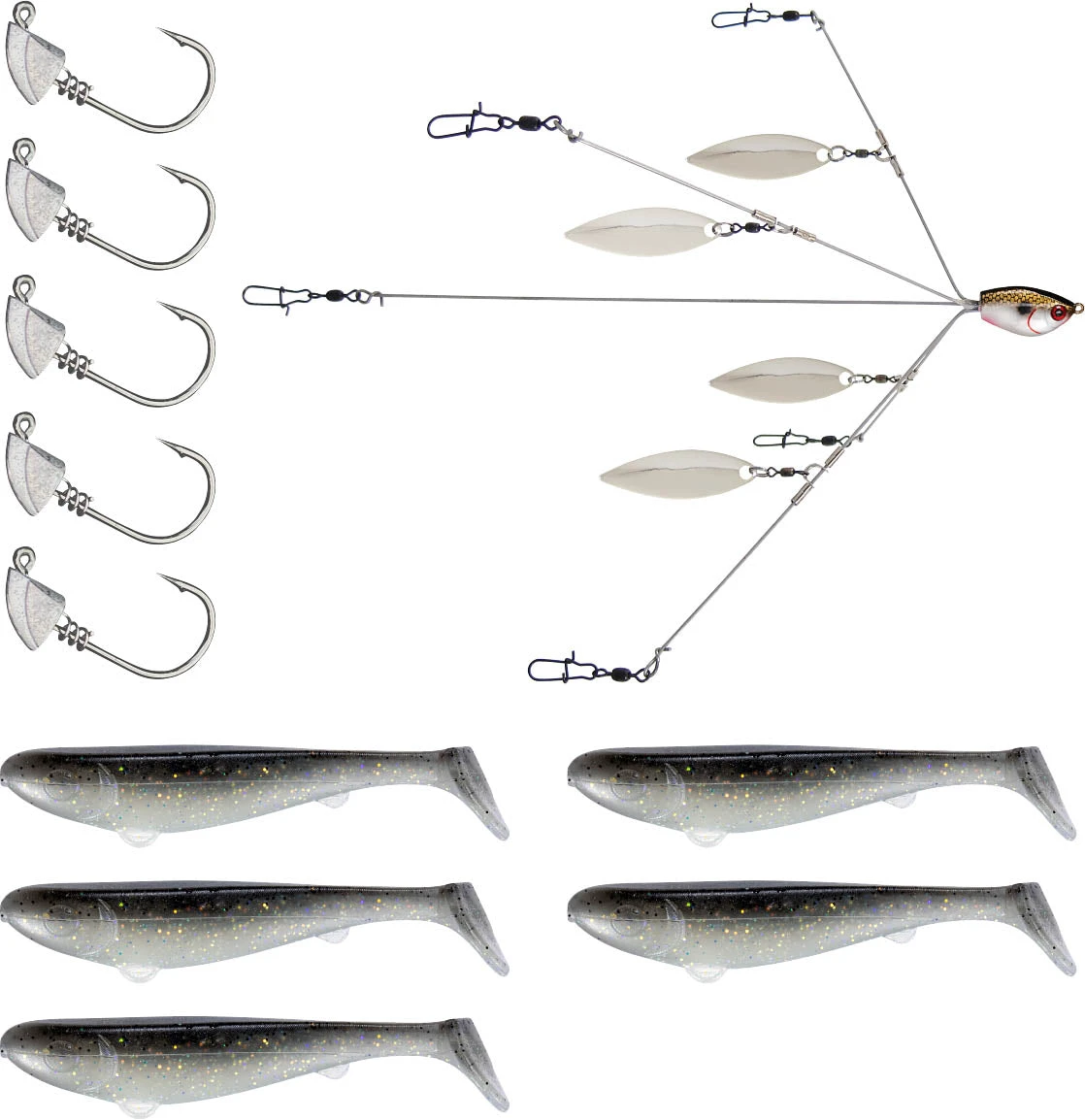 YUM Scottsboro Kit YUMbrella Flash Mob Jr. 3.5 Inch Swimbait Kit 2 YUM Scottsboro Kit YUMbrella Flash Mob Jr. 3.5 Inch Swimbait Kit - Image 2