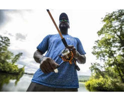 Lew's Mach Crush Speed Spin Spinning Reels -Cheap Fishing Store mcras machcrushspinningreel2ndgen inuse